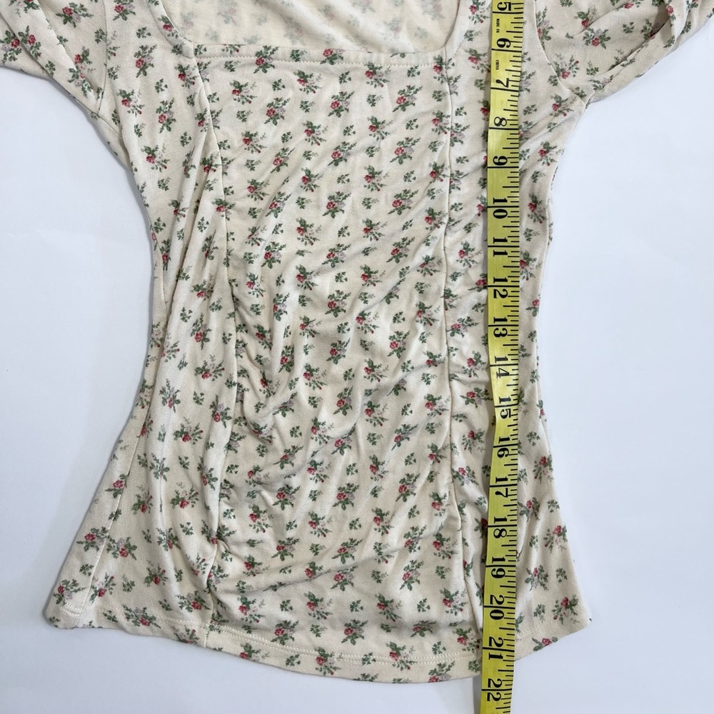 Rouje Cream Floral Long Sleeve Top. 34 - Picture 5 of 7